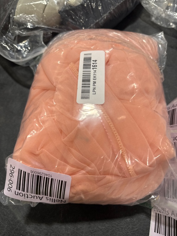 Photo 1 of 10x10ft Peach Tulle Backdrop Curtain with Lights String for Parites, Sheer Backdrop Curtains for Wedding Baby Shower Birthday Party Photo Shoot Decorations