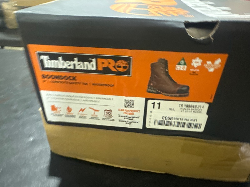 Photo 1 of Timberland PRO Men's Boondock 8 Inch Composite Safety Toe Puncture Resistant Insulated Waterproof Industrial Work Boot, Brown-2024 NEW, 11 W US