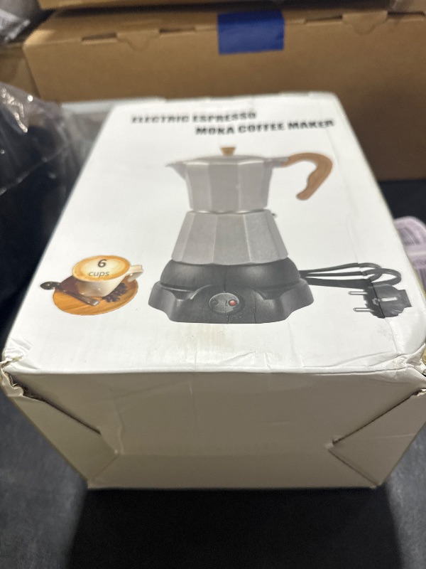 Photo 1 of LAOION Cafeteras Electricas Modernas,6 Cup Portable Espresso Maker,300ml Moka Pot with Detachable Base & Overheat Protection, Great for Home?Office, or Travel, a Thoughtful Gift for Coffee Lovers