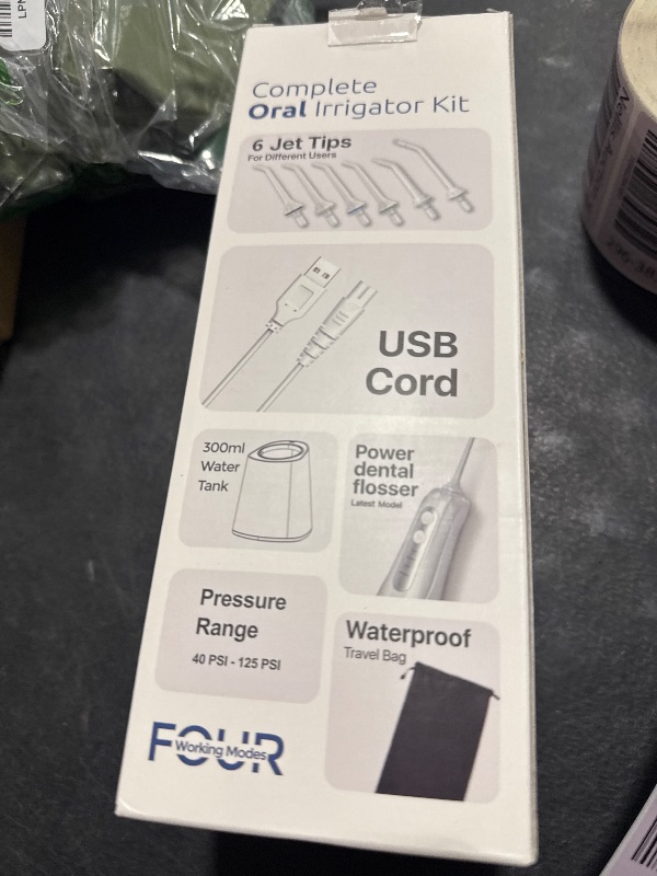 Photo 1 of Water Flosser Cordless Pick for Teeth, 4 Modes, Gentle on Gums, Removes Plaque & Food Particles, B. WEISS High-Power, Rechargeable & Waterproof Oral Irrigator; 6 Replacement Tips Included