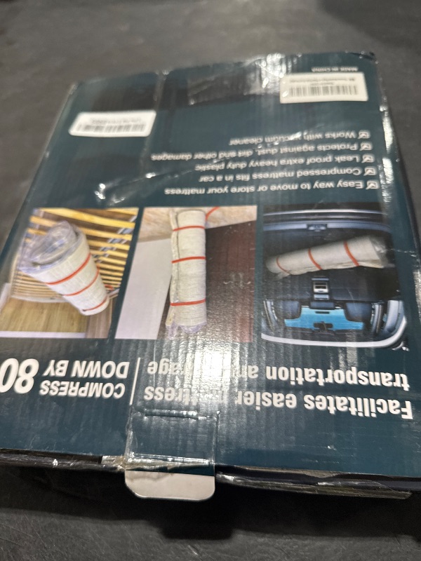 Photo 1 of Vacuum Mattress Bag for Memory Foam and Latex with Band, Ideal for Convenient Moving, Storage and Transportation (Twin/Twin-XL)