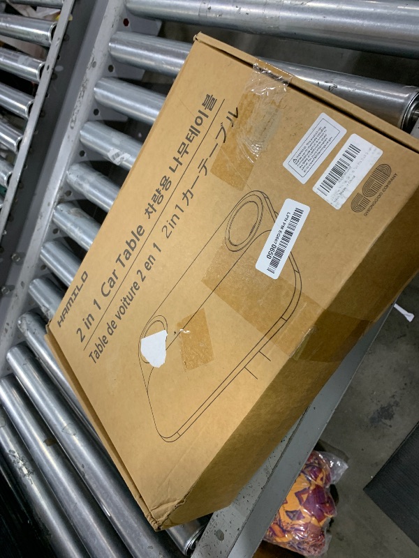Photo 1 of 2-in-1 Drive-Thru Tray: Car Food Tray, Wood Car Trays for Eating in Parked Car, Car Desk for Laptop, Car Cup Holder Tray for Road Trip, Taxi, RVs, Truck Drivers