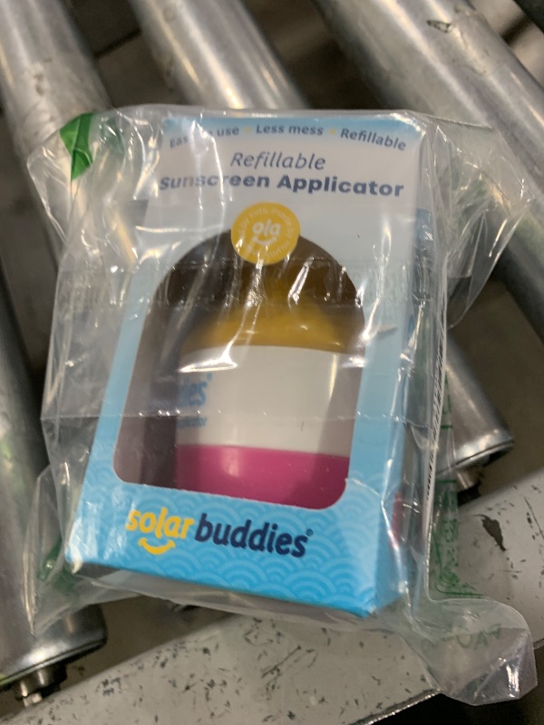 Photo 1 of Solar Buddies Sunscreen Applicator - Single Pink - Refillable Roll on Sponge Sunscreen, Suncream & Lotion Applicator For Kids, Adults & Families - Holds 3.4fl oz, Perfect Size for Travel