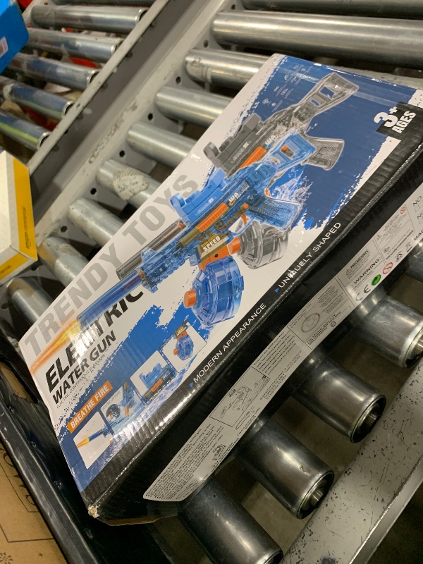 Photo 1 of 2 Pack Electric Water Guns for Adults & Kids, Automatic Squirt Guns with 32Ft Long Range, 300 Water Shots, LED Light, Summer Outdoor Swimming Pool Water Toys, Gray and Blue