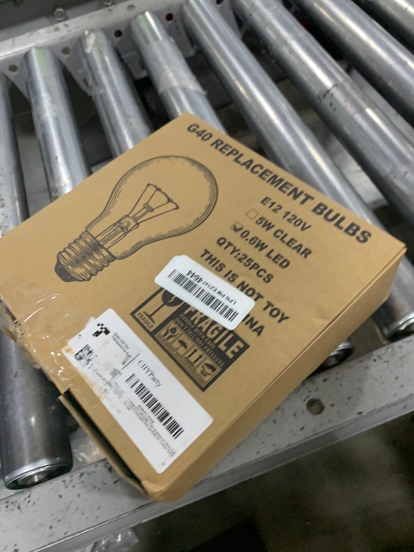 Photo 1 of CHYParty G40 Led Replacement Light Bulbs, 0.6W Shatterproof Globe Bulb, E12 Candelabra Base, 1.5 Inch Dimmable G40 Bulbs for Outdoor String Lights, Patio Light Decor- Warm White 25 Pack