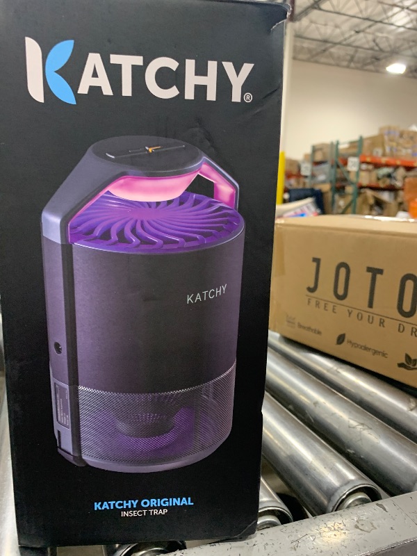 Photo 1 of Katchy Indoor Insect Trap - Catcher & Killer for Mosquitos, Gnats, Moths, Fruit Flies - Non-Zapper Traps for Inside Your Home - Catch Insects Indoors with Suction, Bug Light & Sticky Glue (Black)