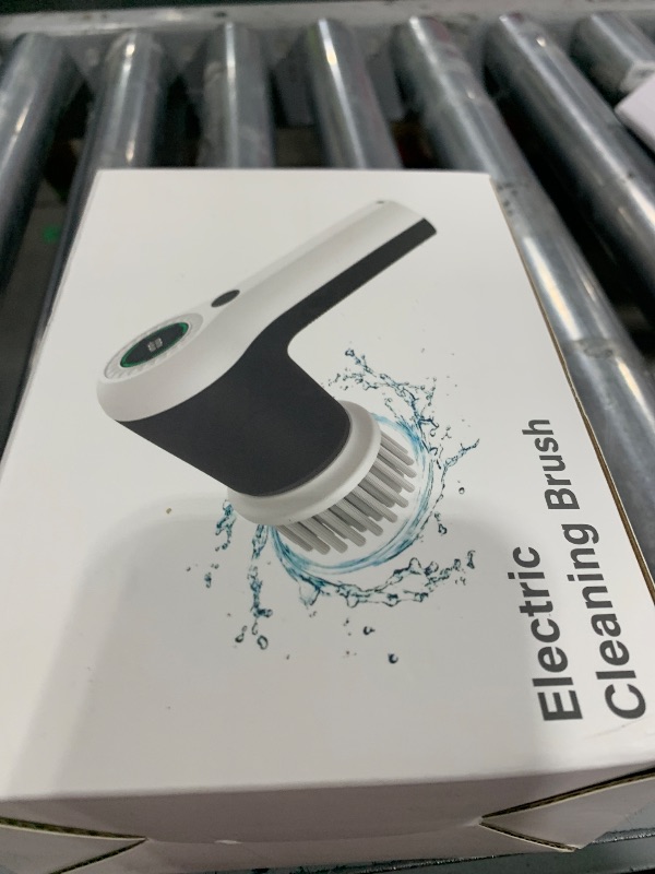 Photo 1 of PUFTEM Electric Spin Scrubber, Cordless Shower Scrubber with Battery Level Display, 2 Speeds Electric Scrubber for Cleaning with 6 Replaceable Heads, Cleaning Brush for Bathroom/Sink/Window