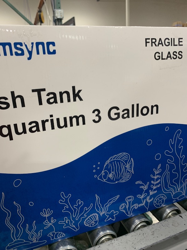 Photo 1 of Fish Tank Aquarium 3 Gallon, Smart Aquarium Kits - Silent Water Pump,Self Cleaning System,7 Color Lights,Temperature Display, Aromatherapy, Advanced Filtration