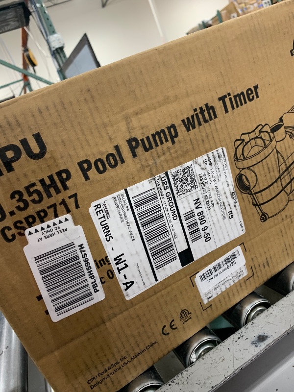 Photo 1 of CIPU Pool Pump with Timer 2700GPH 115V Powerful Self Priming Above Ground Swimming Pool Pump 0.35HP with Filter Basket Low Noise for Pools Hot Tub Spa Water Circulation