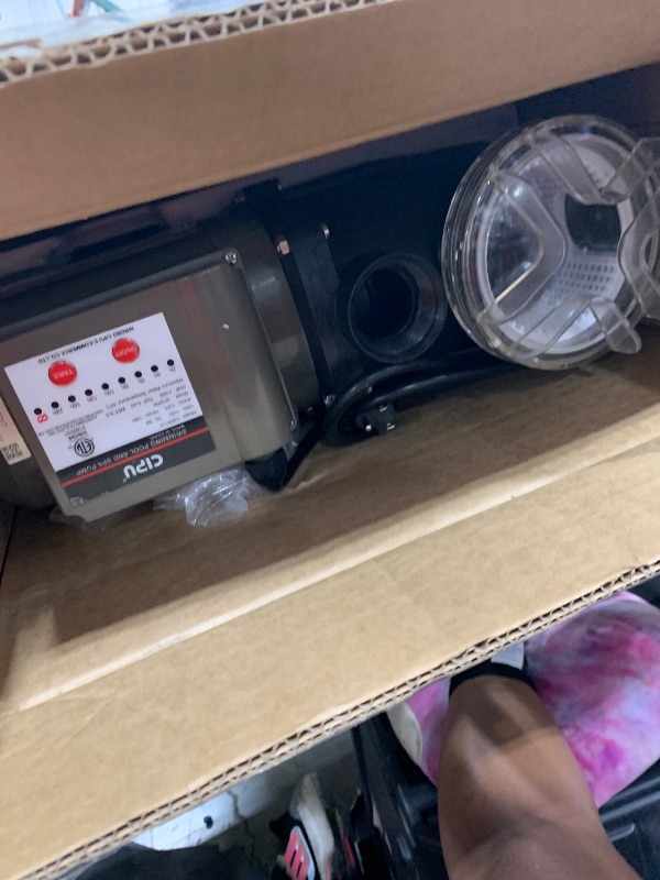Photo 1 of CIPU Pool Pump with Timer 2700GPH 115V Powerful Self Priming Above Ground Swimming Pool Pump 0.35HP with Filter Basket Low Noise for Pools Hot Tub Spa Water Circulation