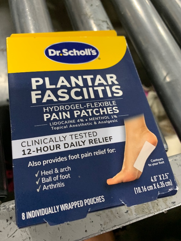 Photo 1 of Dr. Scholl's Plantar Fasciitis Pain Patches with Hydrogel Flexible Technology, 8 Ct // Clinically Tested 12-Hour Daily Pain Relief - Contours to Your Foot - with Lidocaine & Menthol, 8 Treatments