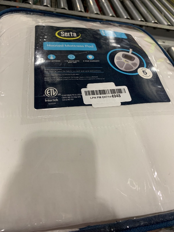 Photo 1 of Serta Heated Mattress Pad Queen Size - Electric Mattress Pad, 10 Heat Setting Controller, Auto Shut Off Timer, Deep Elastic Pocket, Up to 17" Mattress, ETL Certified, Machine Wash, Queen, White