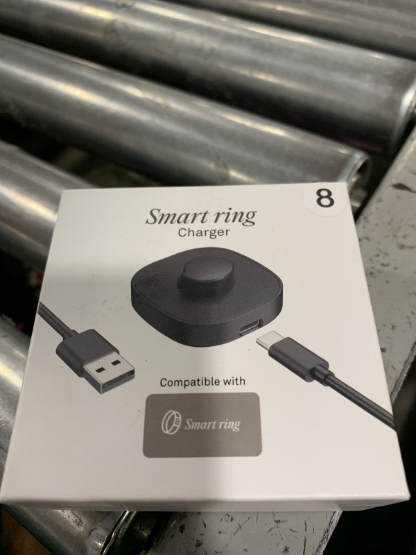 Photo 1 of SOFTGAS Compatible with Oura Ring Gen3 Charger Size 8, Fast and Safe Charging Dock with USB-C Cable, Travel-Friendly Design for Smart Ring (Black)