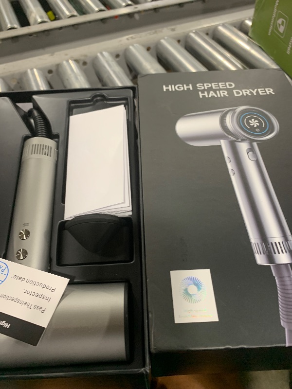 Photo 1 of Hair Dryer - High-Speed 150,000 RPM Hairdryer for Fast Drying, 500Million Negative Ionic & Thermo-Control & Cool Shot Button & Lightweight & HD Display Blow Dryer with Magnetic Diffuser & Nozzle