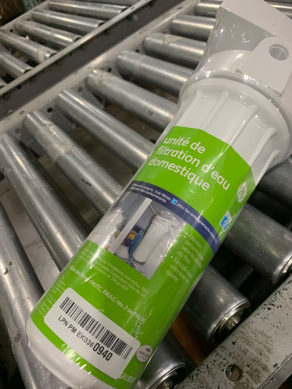 Photo 1 of GE Water Filter System for Entire Home, Water Filtration System Reduces Lead, Asbestos & More, Install Kit & Accessories Included, Replace Filters (FXUTC, FXULC, FXUVC) Every 6 Months, GX1S01R
