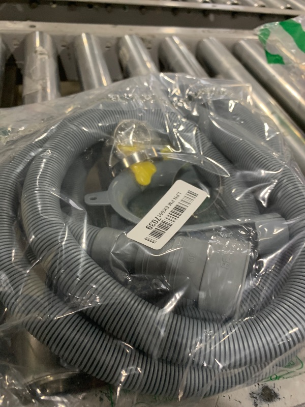 Photo 1 of Elyfree 10ft Washing Machine Drain Hose, Universal Drain Hose Extension Kit for Washer, Dishwasher, Flexible Discharge Hose for LG/GE/Samsung, Fit up to 1-1/2 Inch Drain Outlets (10)