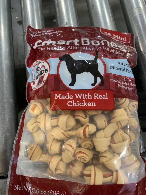 Photo 1 of SmartBones Mini Bones with Real Chicken 56 Count, Rawhide-Free Chews for Dogs