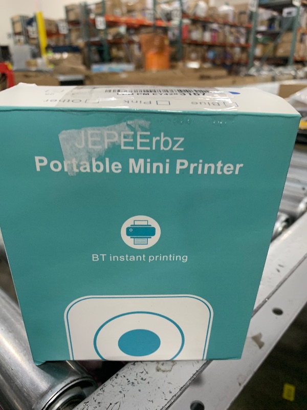 Photo 1 of Mini Printer Portable, Inkless Sticker printer with 8 Rolls Paper, Bluetooth Wireless mini thermal printer Compatible with iOS + Android for Journal, Memo, Photo, Print Pod Gifts for Girls Kids