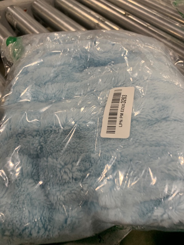 Photo 1 of Bedsure Dog Blanket for Small Dogs Washable - Fluffy Fuzzy Puppy Cat Blanket with Premium 300GSM Coral Fleece Soft for Pet Kitten Doggy, Blue, 25x35IN