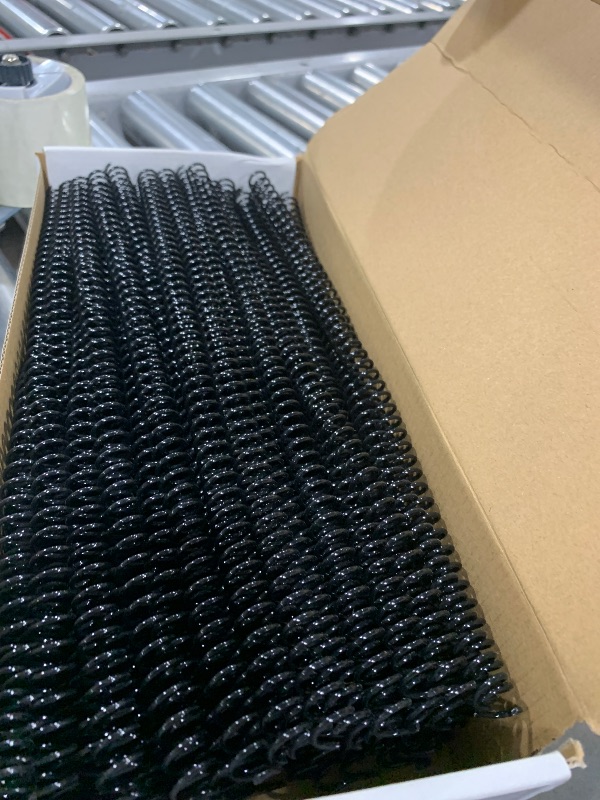 Photo 1 of MAKEASY 100 Pack Plastic Spiral Binding Coils, 3/8"(10mm), 75 Sheet Capacity, 4:1 Pitch Black Binding Spirals for Home School and Office use