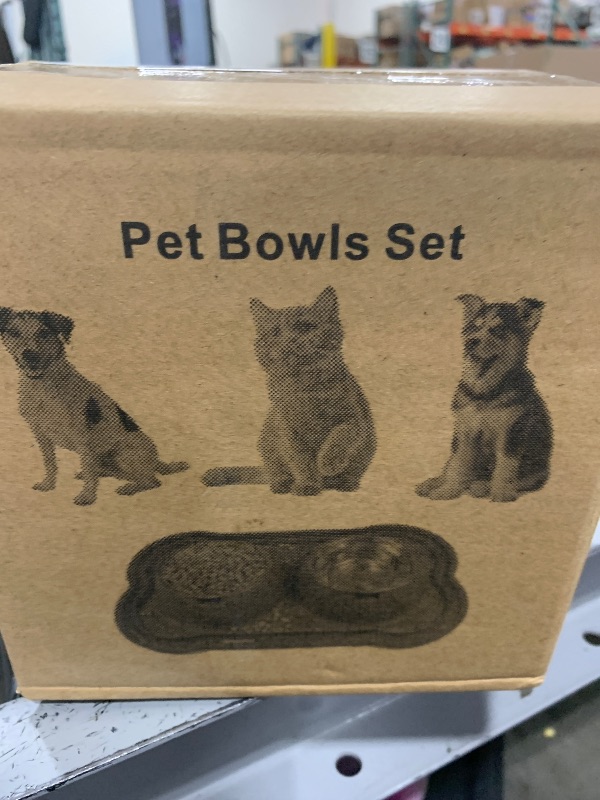Photo 1 of Dog Bowls Stainless Steel Slow Feeder Set with Silicone Mat-100% Waterproof BPA Free Cat and Dog Food Bowls No-Spill and Non-Skid-Pet Feeder Water Bowls for Puppy Medium Dogs Cats