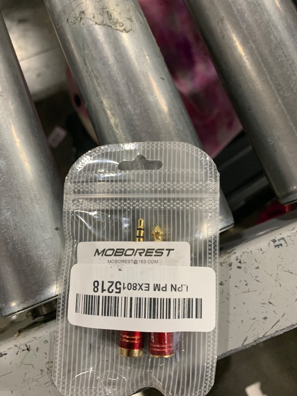 Photo 1 of MOBOREST 3.5mm M to 6.35mm F Stereo Pure Copper Adapter, 1/8 Inch Plug Male to 1/4 Inch Jack Female Stereo Adapter, Can be Used Conversion Headphone adapte, amp adapte, RED 2PCS