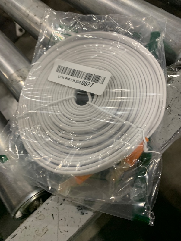 Photo 1 of Smolink Ethernet Cable 20 FT, Cat 8 Ethernet Cable 2000Mhz 40Gbps, Internet Cable Professional Flat LAN Cable SFTP Patch Cord with Gold Plated RJ45 Connector for Router Modem, White