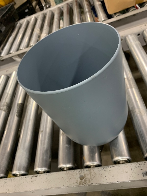 Photo 1 of Umbra Touch Trash Can, Small Garbage Bin Waste Basket with Lid for Bathroom, Slate Blue
