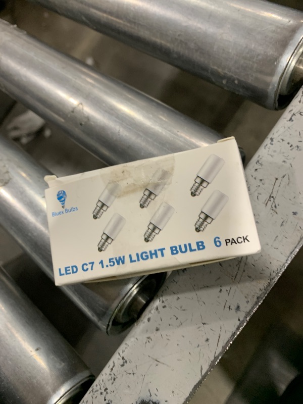 Photo 1 of 6 Pack BlueX LED c7 s6 1.5w Night Light Bulbs, Day White 5000K 15 Watt Equivalent, Mini LED Bulb Candelabra E12 Base – LED for Bedroom Porch Use Salt Light BulbLamp