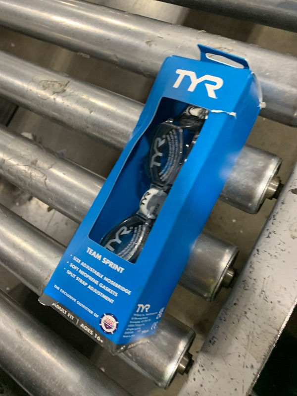 Photo 1 of TYR Team Sprint Performance Goggle (Clear), 8 x 3.4 x 1.5"