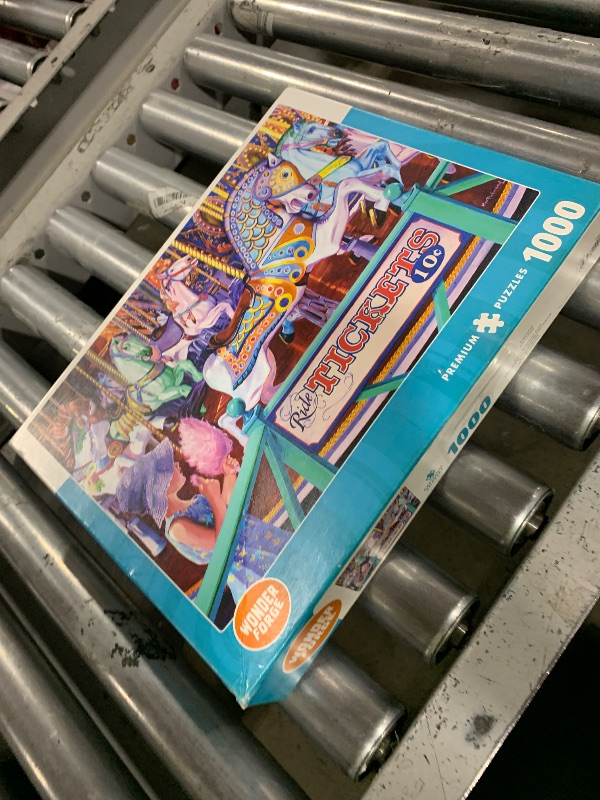 Photo 1 of Wonder Forge Cotton Candy Carousel 1000 Piece Jigsaw Puzzle for Adults | Unique, Perfectly-Fitting Pieces | Fun, Vibrant Imagery | Amazon Exclusive