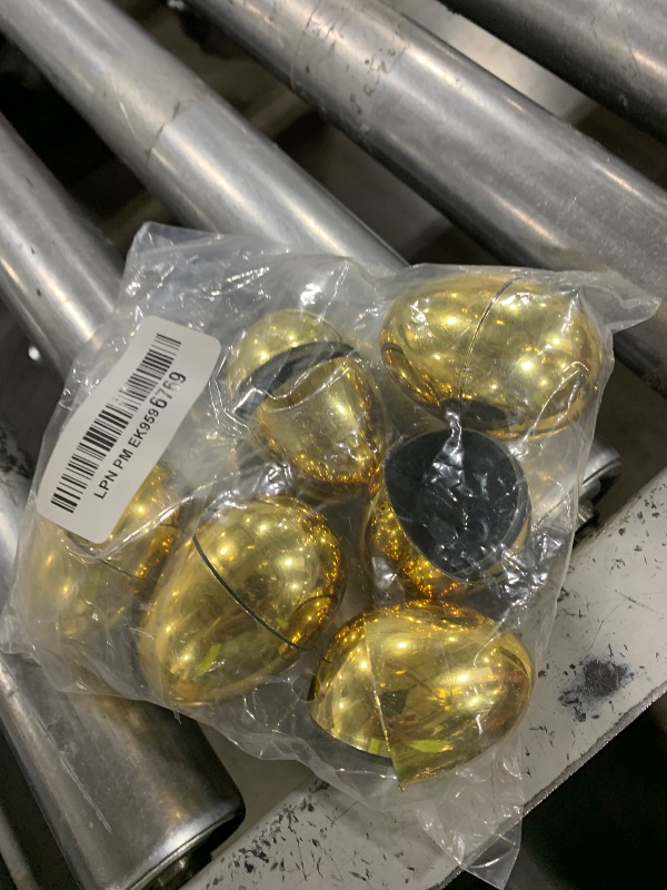 Photo 1 of inheming 6 PCS Gold Easter Eggs, Empty Plastic Easter Eggs, Fillable Eggs for Candy, Chocolate, Money and Easter Stuff, Easter Egg Hunts