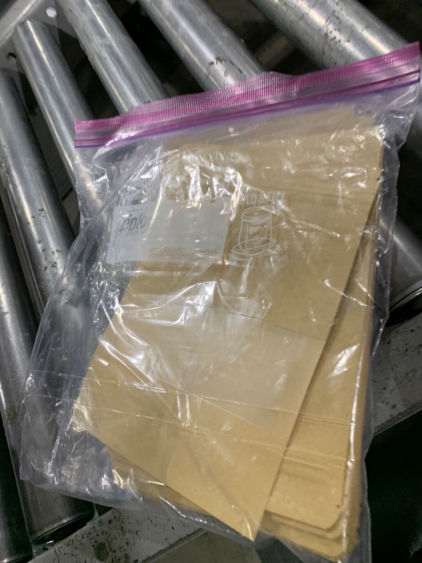 Photo 1 of 100 Pcs 5.5x8 Inch Kraft Paper Bags with Transparent Window, Stand Up Pouches,Smell Proof Bags,Resealable Bags for Small Business, Zipper Food Storage,for Packaging Snacks Cookies Candy