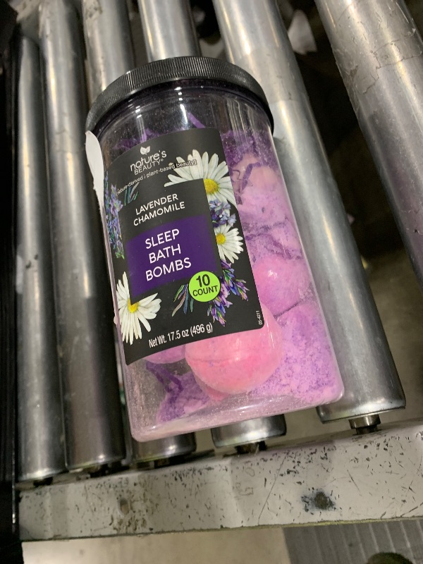 Photo 1 of Nature's Beauty Lavender Chamomile Sleep Bath Bomb Gift Set Multi-Pack- Luxury Fizzy Relax Spa Bomb w/Vanilla + Citrus Scent Made with Coconut Oil + Witch Hazel, 17.5 oz | 10 ct ea (2 Pack)