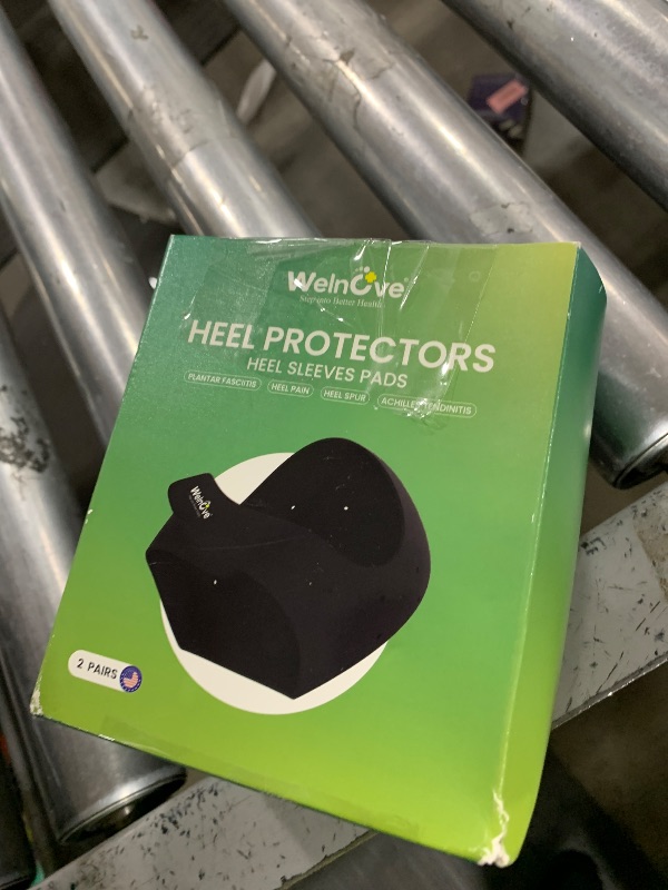Photo 1 of Plantar Fasciitis Gel Heel Protectors - (2 Pairs) Welnove Heel Cups for Women Men Heels Spur Pain Relief - Heel Inserts Pads for Achilles Tendonitis Dry Cracked Heel Support Cushion (Size L)