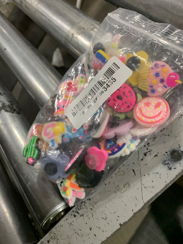 Photo 1 of YQVIE Cute Pink Flower Unicorn Donut Shoe Charms Set Fit for Clog Decoration Personalized Gifts for Girls Women Party Favors 44 Pcs