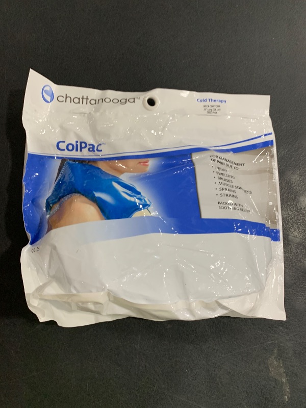 Photo 1 of Chattanooga ColPac - Reusable Gel Ice Pack - Blue Vinyl - Neck Contour - 23 in (58 cm) - Cold Therapy for Neck, Shoulder, Upper Back for Headaches, Swelling, Bruises, Sprains, Inflammation
