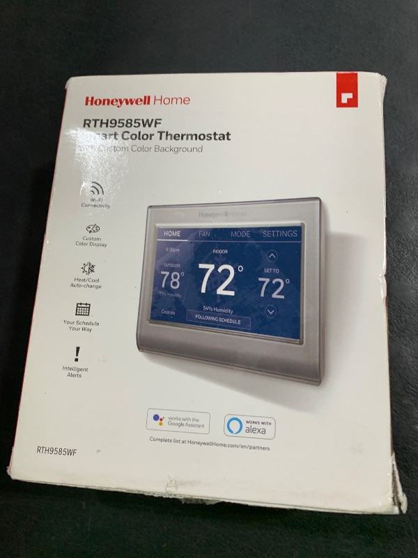 Photo 1 of Honeywell Home RTH9585WF1004 Wi-Fi Smart Color Thermostat, 7 Day Programmable, Touch Screen, Energy Star, Alexa Ready