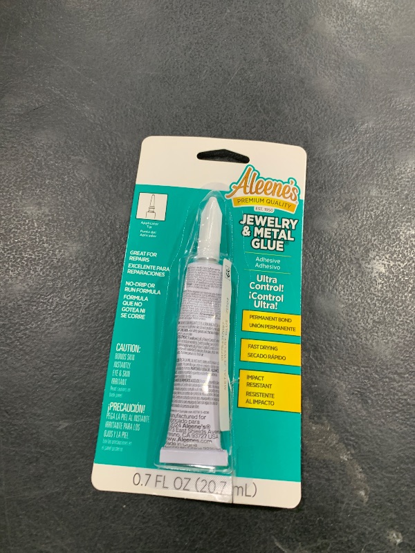 Photo 1 of Aleene's 21709 Jewelry & Metal Instant Adhesive Transparent, .70 ounce