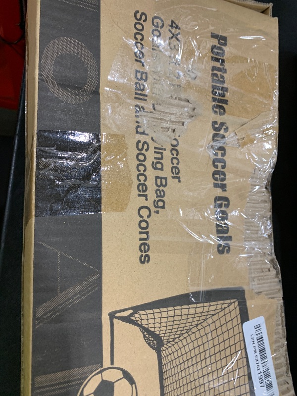 Photo 1 of Soccer Goals for Backyard Set, Portable Kids Toddler Soccer Goal 2 of 4' x 3', Pop Up Soccer Net Soccer Training Equipment with Size 4 Soccer Ball, Carry Bag, Youth Games, Sports, Outdoor Play