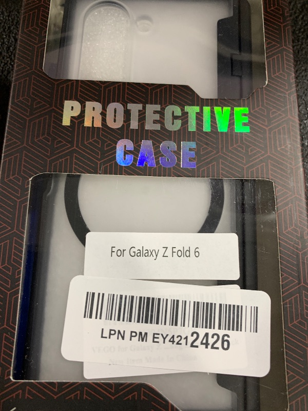 Photo 1 of VEGO for Galaxy Z Fold 6 Case, with [Hinge Protection][Front Privacy Screen Protector], Compatible with MagSafe, Magnetic Anti-Peeping Translucent Protective Cover for Samsung Z Fold 6 - Black