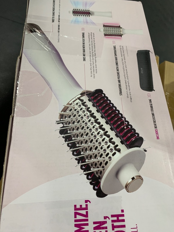 Photo 1 of Shark HT212 SmoothStyle Heated Comb + Blow Dryer Brush with Heat Resistant Storage Bag, Dual Mode, for All Hair Types, SilkLPNPMEX7815994
