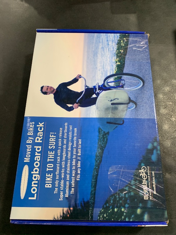 Photo 1 of MBB Longboard Bicycle Surfboard Racks, by Moved By Bikes, Compatible with Shortboards, Longboards, and SUP Paddleboards, Quick Release Bars