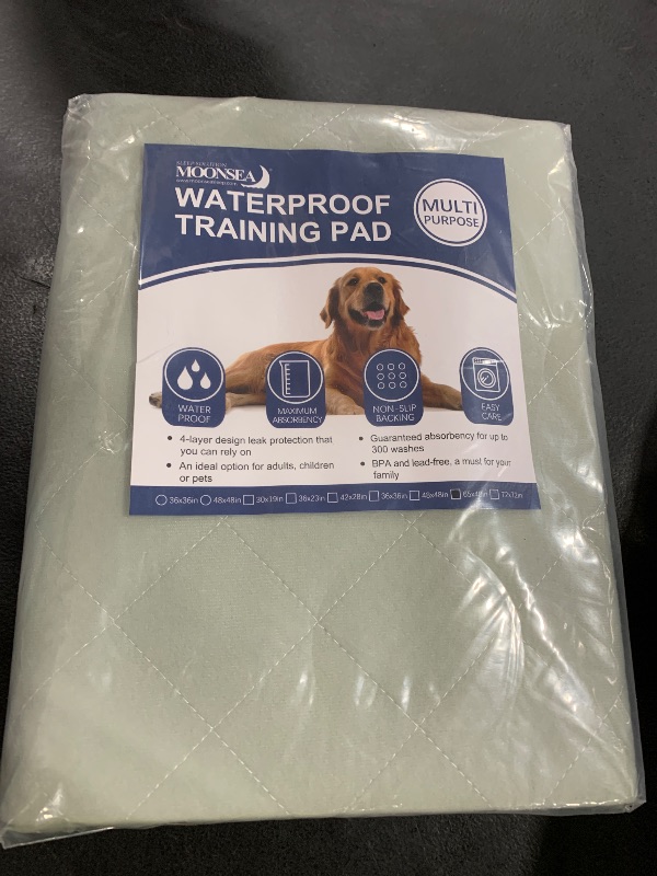 Photo 1 of Washable Pee Pads for Dogs Extra Large, Reusable Quilted Dog Playpen Pads for Large Dogs, Non-Slip Whelping Pads, for Training, Travel, Whelping, Housebreaking, Incontinence, 65" x 48"