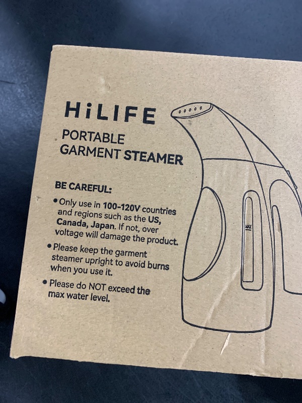 Photo 1 of HiLIFE Steamer for Clothes, Portable Handheld Design, 240ml Big Capacity, 700W, Strong Penetrating Steam, Removes Wrinkle, for Home, Office(ONLY FOR 120V)