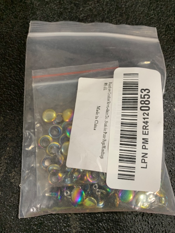 Photo 1 of Rainbow Leather Rivets-8mm Double Cap Rivet Rivets Kit for Leather Craft 60 Sets Rivets Leather Decoration Rivet Studs for Purse Bags Handbags