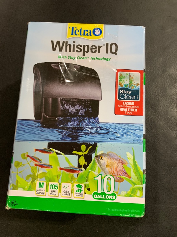 Photo 1 of Tetra Whisper IQ Power Filter 10 Gallons, 105 GPH, with Stay Clean Technology