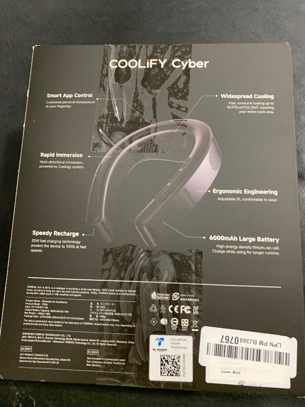 Photo 1 of TORRAS 2025 Top Al Neck Fan Air Conditioner Coolify Cyber, Portable Neck Fans that Blow Cold Air?No.1 Coolest & 720° Immersive Cooling? Personal AC Rechargeable for Outdoor/Indoor. Gifts for Dad/Mom