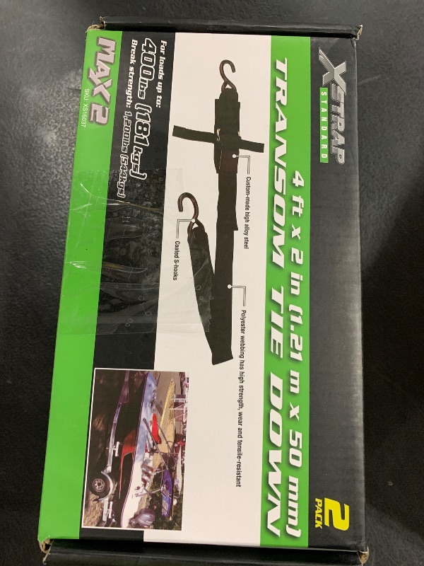 Photo 1 of XSTRAP STANDARD Marine Boat Trailer 2" x 4' Trailer Transom Tie-Down Straps, 2PK