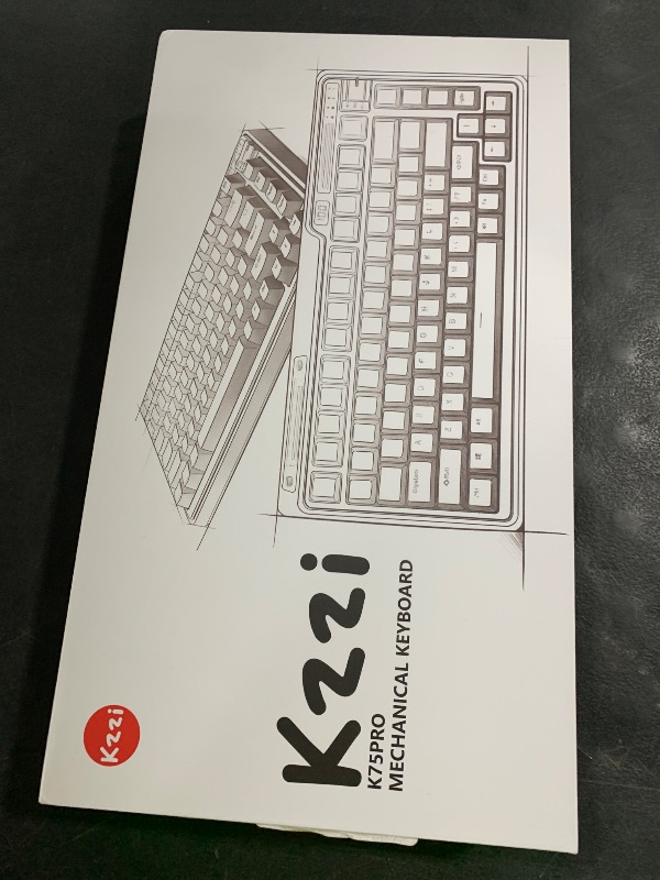 Photo 1 of KZZI K75 PRO RGB 75% Wireless Gasket Mechanical Keyboard, Triple Mode BT 5.0/2.4G/USB-C 82 Keys Hot Swappable Gaming Keyboard w/Knob & Power Display, Custom Linear Switches, Purple Gray